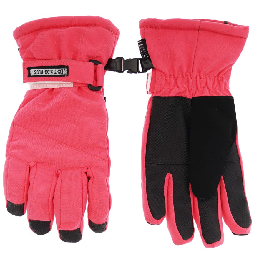 Malinowe rękawiczki narciarskie 5P r.110-140 pięciopalczaste echt kids