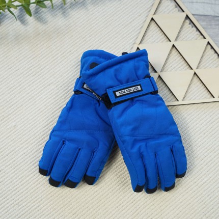 Niebieskie rękawiczki narciarskie 5P r.110-140 pięciopalczaste echt kids