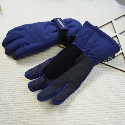 Granatowe rękawiczki narciarskie 5P r.110-140 pięciopalczaste echt kids