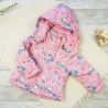 ZIMOWY KOMBINEZON dwuczęściowy PUDROWY RÓŻ w kucyki sweet kurtka + spodnie