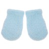 Niebieskie RĘKAWICZKI ŁAPKI OCIEPLANE na futerku 10cm