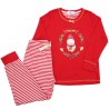 PIŻAMA dziecięca ocieplana na meszku czerwona z sową długi rękaw święta