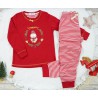 PIŻAMA dziecięca ocieplana na meszku czerwona z sową długi rękaw święta
