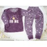 Fioletowa PIŻAMA polarowa ciepła w gwiazdki SHINE święta