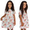 Kwiecista SUKIENKA POLA z bufkami krótki rękaw w. 422
