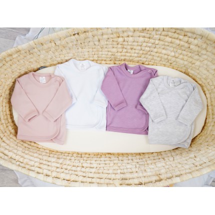 4pak KOSZULKA kopertowa WCZEŚNIAK kaftanik niemowlęcy basic dziewczynka