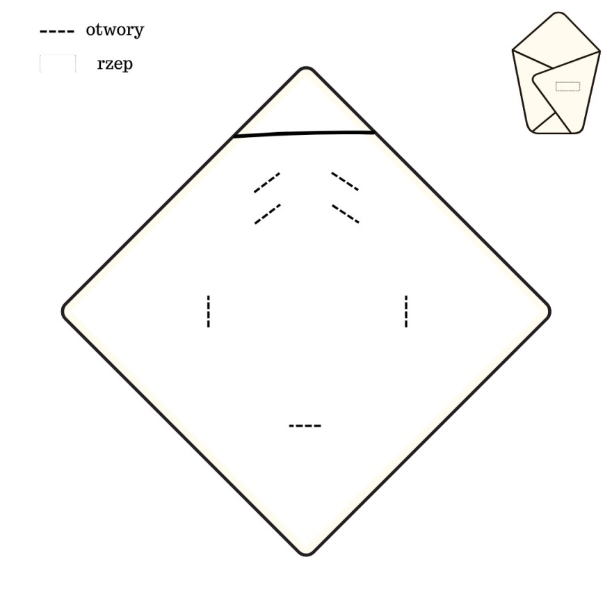Różowy otulacz niemowlęcy kocyk rożek z kapturkiem do wózka fotelika nosidełka wiosenno- letni wyprawka