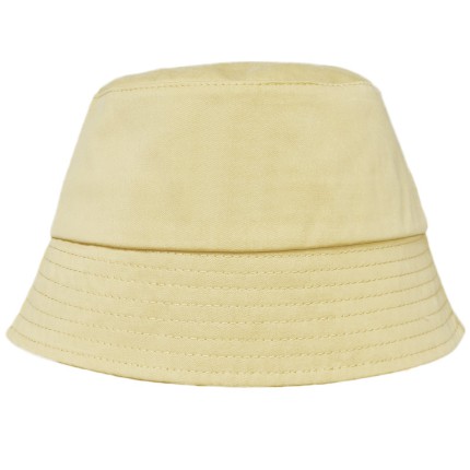 Beżowy KAPELUSZ BUCKET HAT gładka czapka z daszkiem lato bawełna