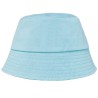 Błękitny KAPELUSZ BUCKET HAT gładka czapka z daszkiem lato bawełna