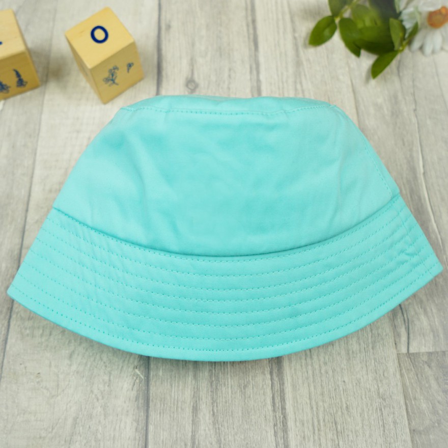 Seledynowy KAPELUSZ BUCKET HAT gładka czapka z daszkiem lato bawełna