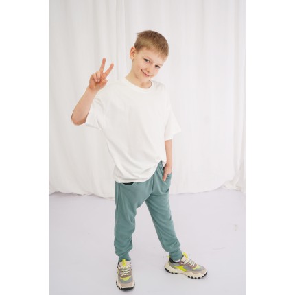 Likwidacja Szałwia spodnie bawełniane lekkie z wyciąganą gumką bezuciskowe NEON