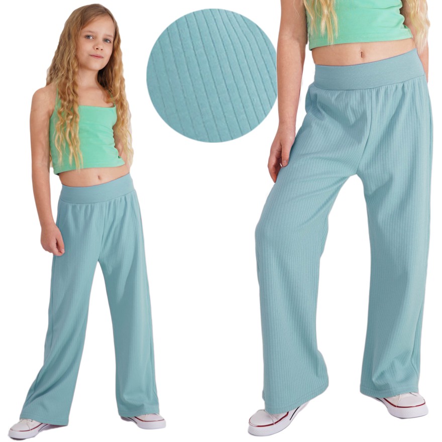 Iceberg spodnie szeroka nogawka wide leg prążek z wyciąganą gumką wiosna lato