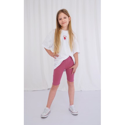 Różowe kolarki z kieszeniami krótkie legginsy spodenki na lato