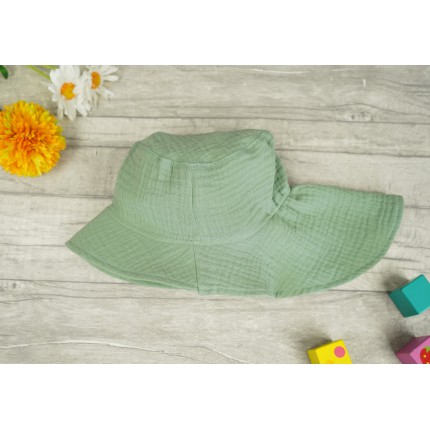 Szałwia KAPELUSZ MUŚLINOWY z ochroną na kark CZAPKA na lato