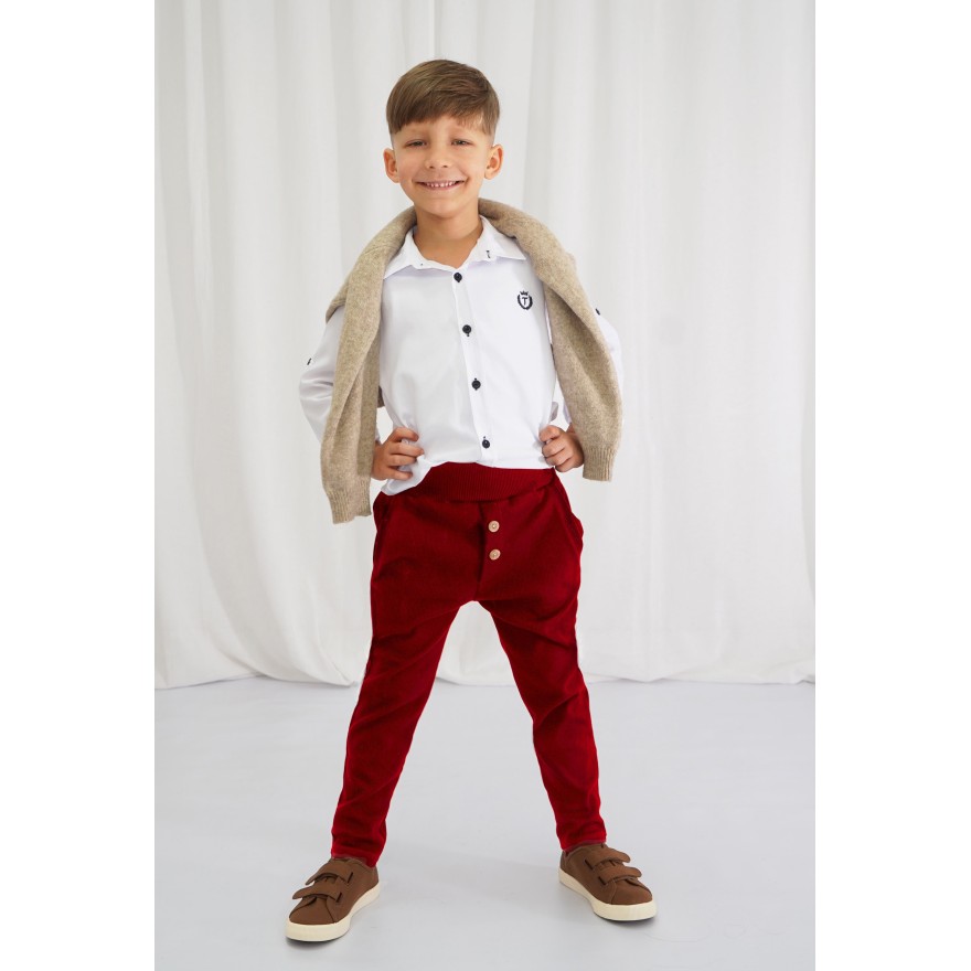 Bordowe eleganckie spodnie wizytowe z wyciąganą gumką prążek slim święta