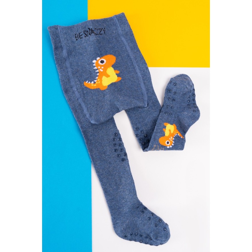 RAJSTOPY do RACZKOWANIA 3x ABS jeans z dinozaurem wzór 694