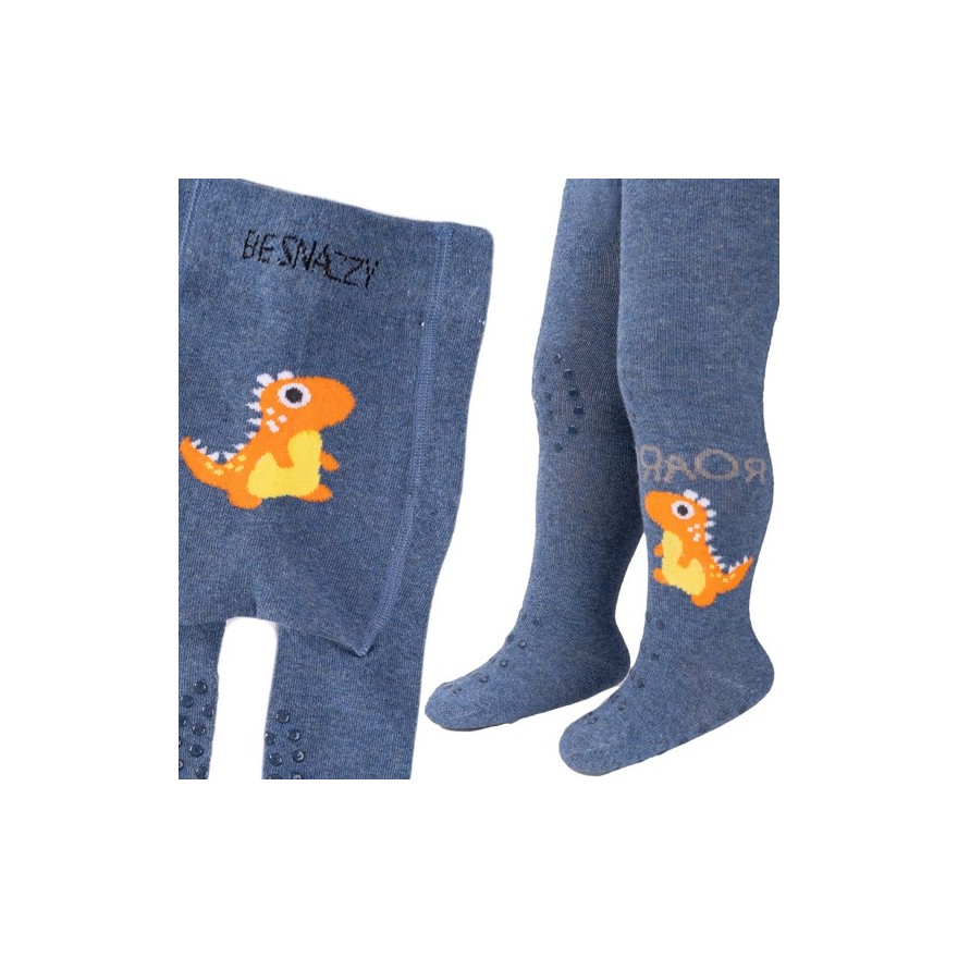 RAJSTOPY do RACZKOWANIA 3x ABS jeans z dinozaurem wzór 694