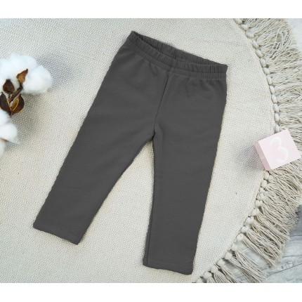 Grafitowe LEGGINSY GETRY ocieplane na meszku