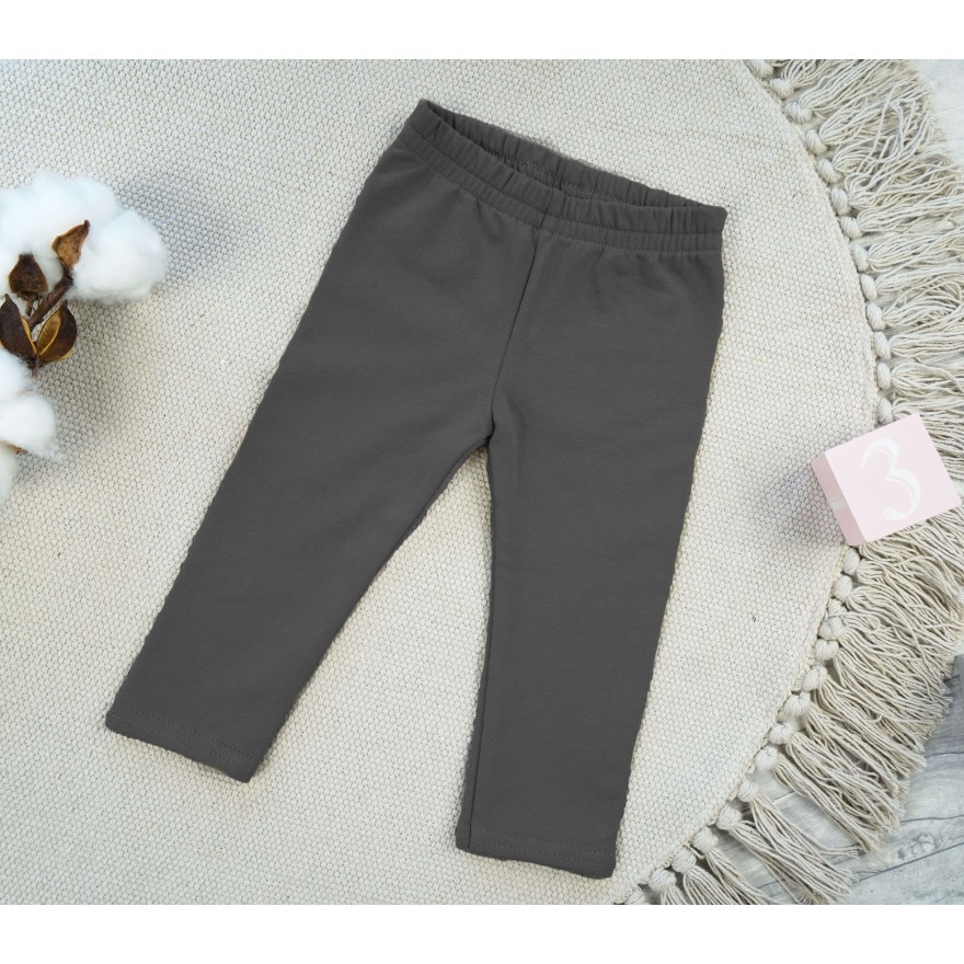 Grafitowe LEGGINSY GETRY ocieplane na meszku