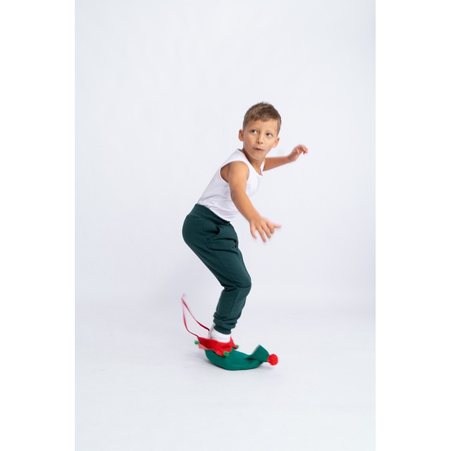 Butelkowe spodnie OCIEPLANE na meszku z wyciąganą gumką neon