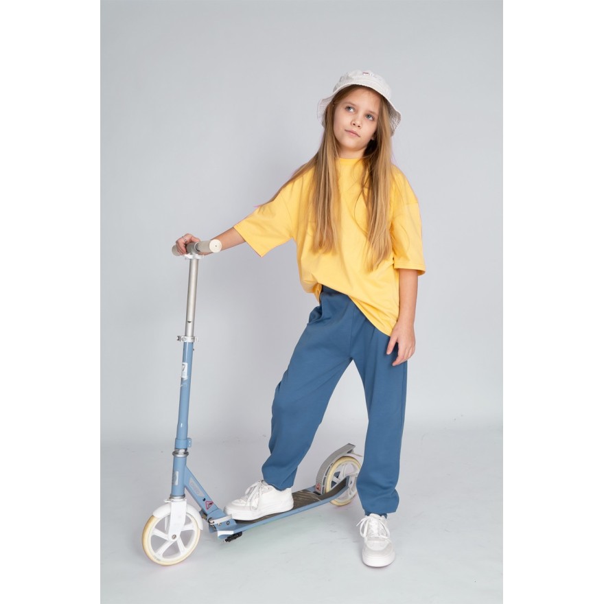 Granatowe jeans spodnie bawełniane lekkie regulowane w pasie bezuciskowe NEON FRESH