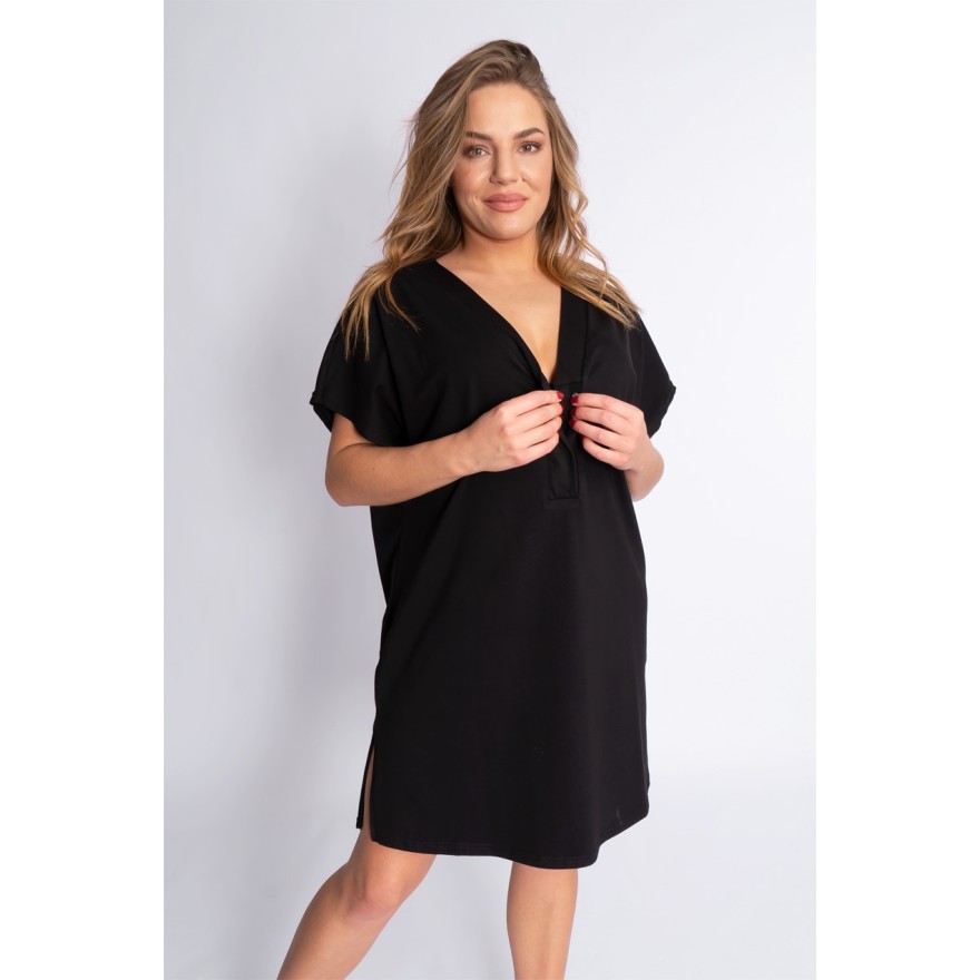 Czarna KOSZULA CIĄŻOWA