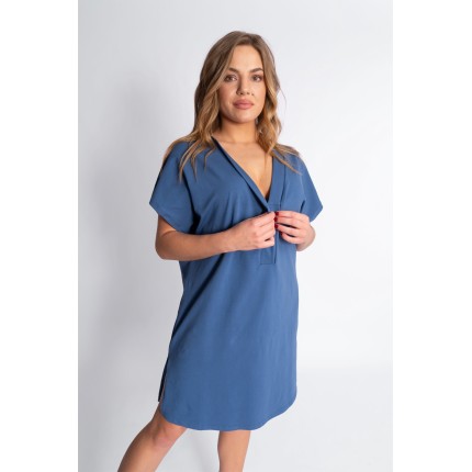 Niebieski jeans KOSZULA CIĄŻOWA