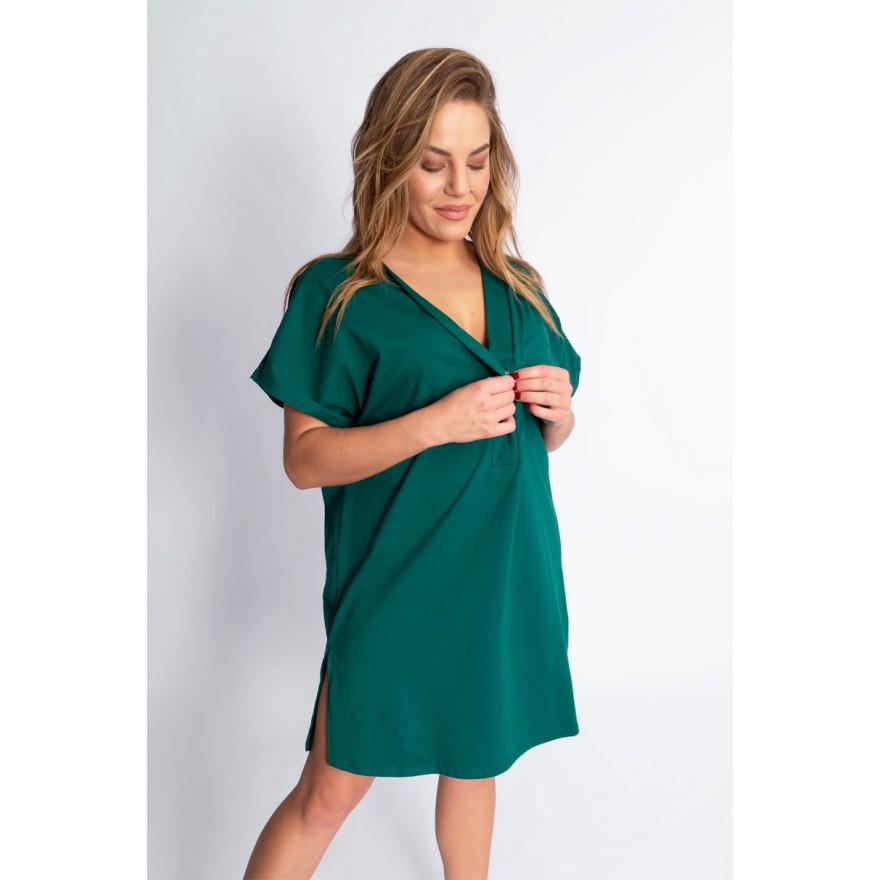 Butelkowa zielona KOSZULA CIĄŻOWA