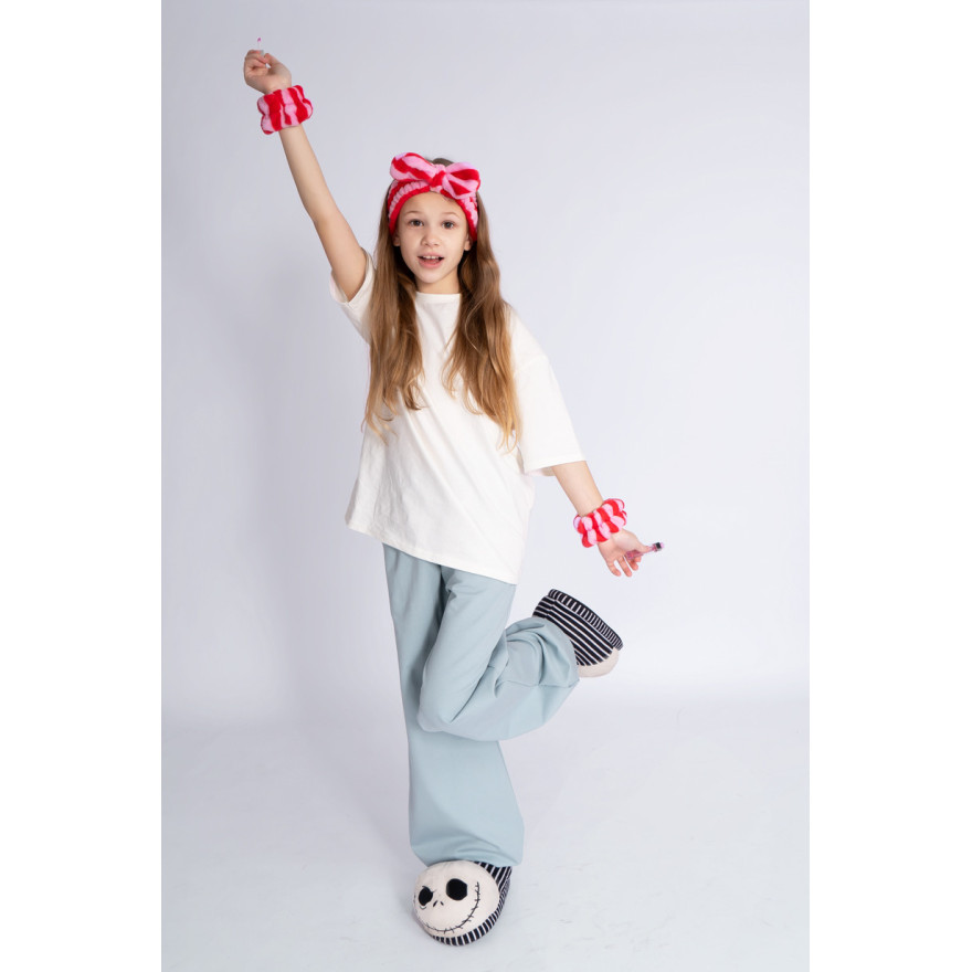 Szałwiowe SPODNIE VIBE dresowe szerokie ze ściągaczem dresówka PĘTELKA regulowane w pasie