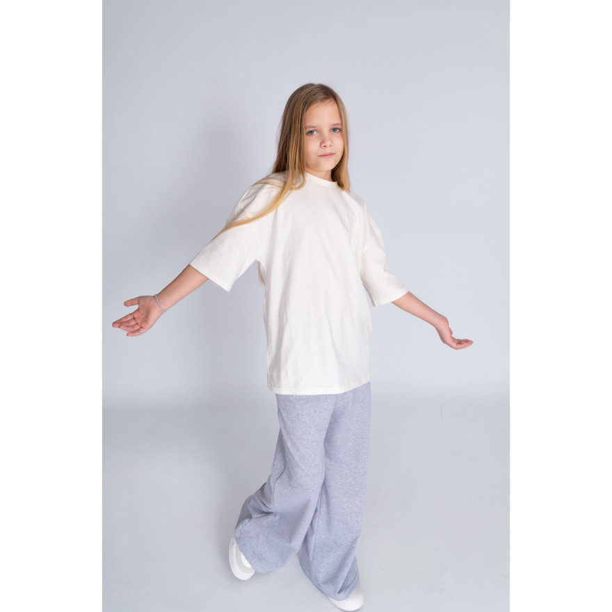 Szare SPODNIE LOOSE dresowe szerokie luźne dresówka PĘTELKA regulowane w pasie