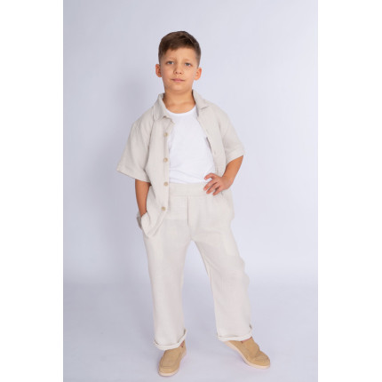 Białe alabaster spodnie muślinowe do kostki 7/8 regulowane w pasie