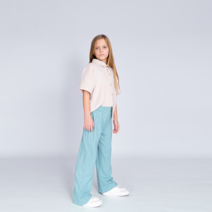 Iceberg spodnie szeroka nogawka wide leg prążek z wyciąganą gumką wiosna lato