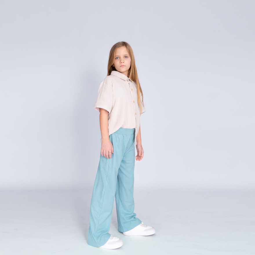 Iceberg spodnie szeroka nogawka wide leg prążek z wyciąganą gumką wiosna lato