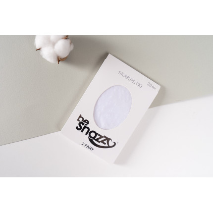 4pak SKARPETKI z falbanką mikrofibra 20 den w kropki KOMUNIA