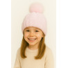 Jasno różowa czapka zimowa dziewiarska