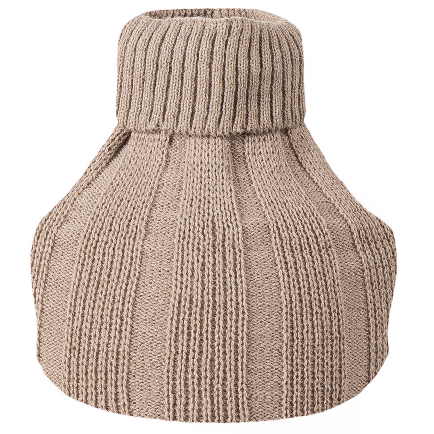 Jasno brązowy KOMIN ZIMOWY dziewiarski dziecięcy one size jesień zima