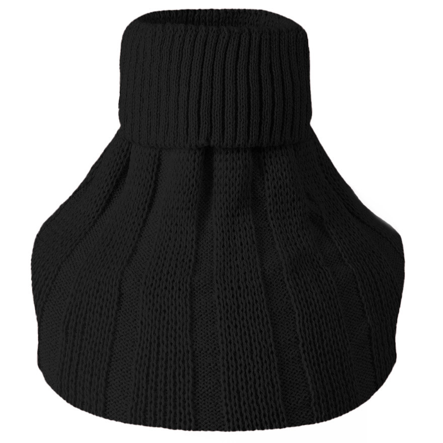 Czarny KOMIN ZIMOWY dziewiarski dziecięcy one size jesień zima