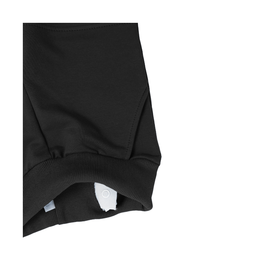 Spodnie dresowe SALTO czarne WZMOCNIONE KOLANA ze ściągaczami i regulacją w pasie