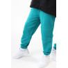 Spodnie dresowe SALTO petrol WZMOCNIONE KOLANA ze ściągaczami i regulacją w pasie