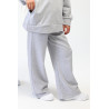 Spodnie dresowe ocieplane BEAT szare NA MESZKU szerokie luźne nogawki regulowane w pasie