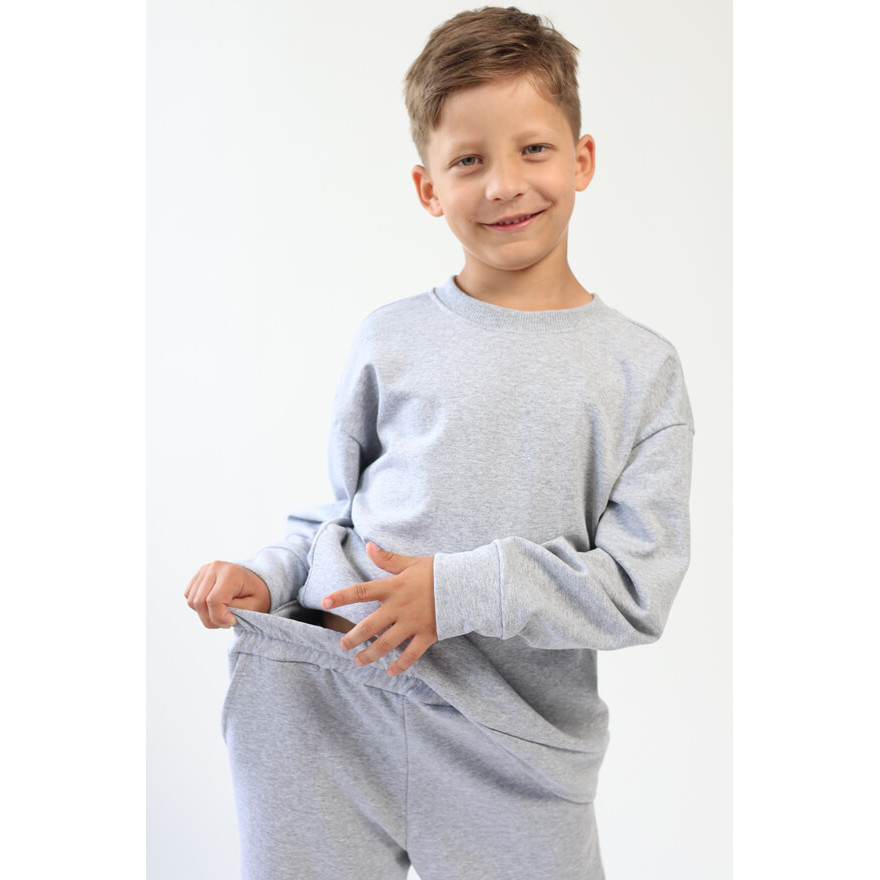 Spodnie dresowe ocieplane BEAT szare NA MESZKU szerokie luźne nogawki regulowane w pasie