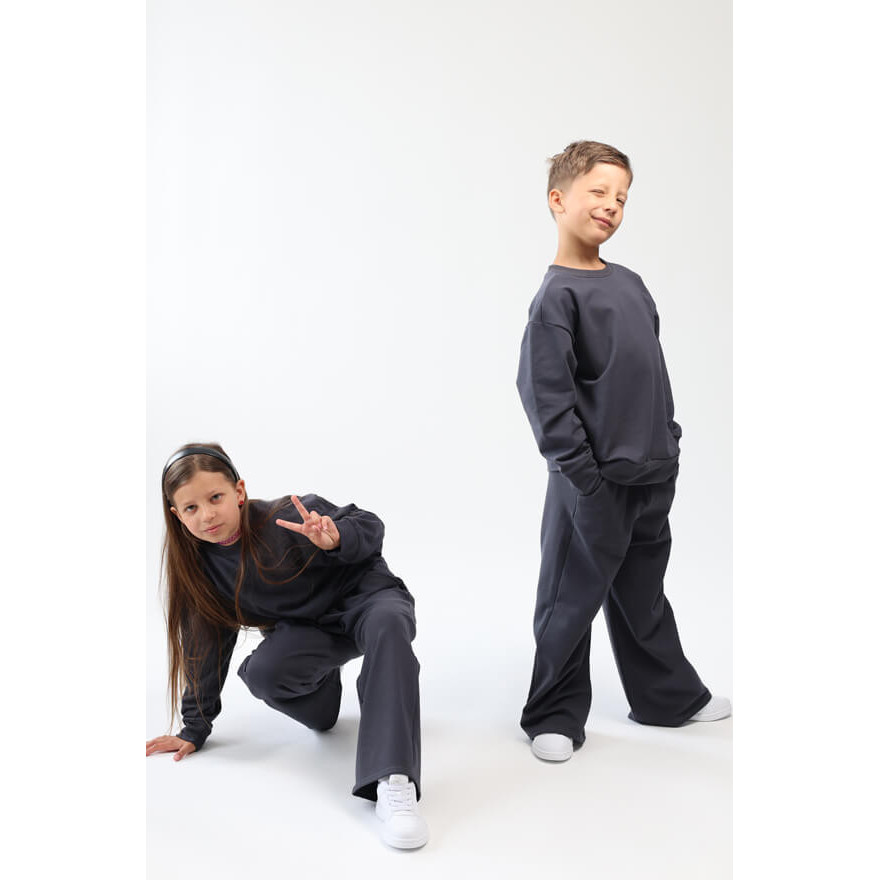 Bluza dresowa BEAT grafitowa NA MESZKU z UKRYTĄ KIESZENIĄ NA TELEFON