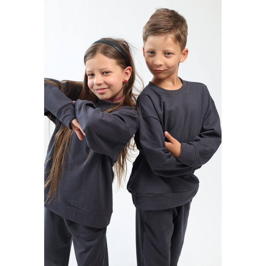 Bluza dresowa BEAT grafitowa NA MESZKU z UKRYTĄ KIESZENIĄ NA TELEFON