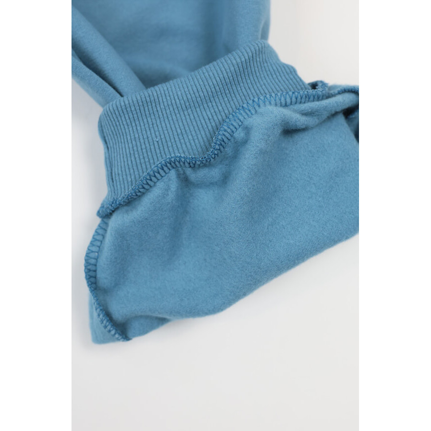 Spodnie dresowe ocieplane MOVE niebieskie NA MESZKU szerokie ze ściągaczami regulowane w pasie