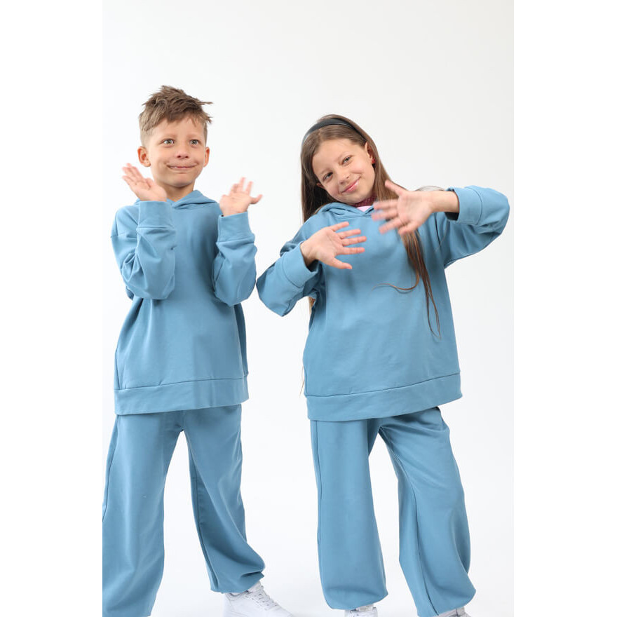 Bluza dresowa MOVE niebieska NA MESZKU Z UKRYTĄ KIESZENIĄ NA TELEFON