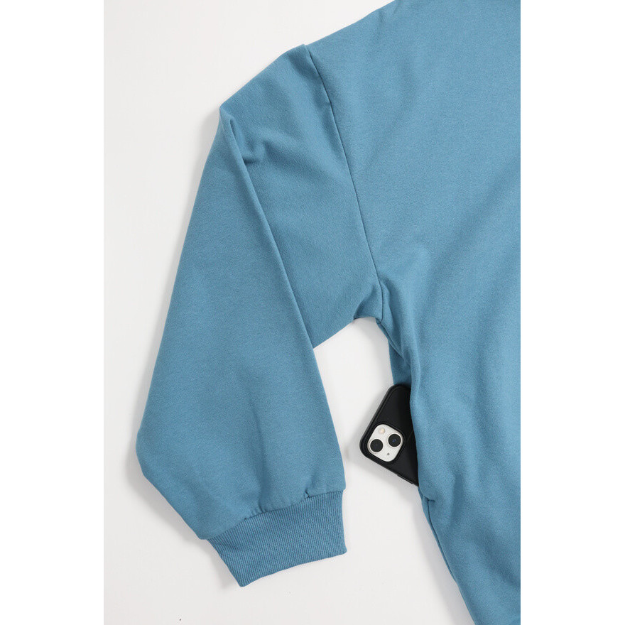 Bluza dresowa MOVE niebieska NA MESZKU Z UKRYTĄ KIESZENIĄ NA TELEFON