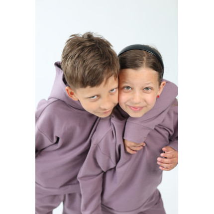 Bluza dresowa MOVE fioletowa NA MESZKU Z UKRYTĄ KIESZENIĄ NA TELEFON