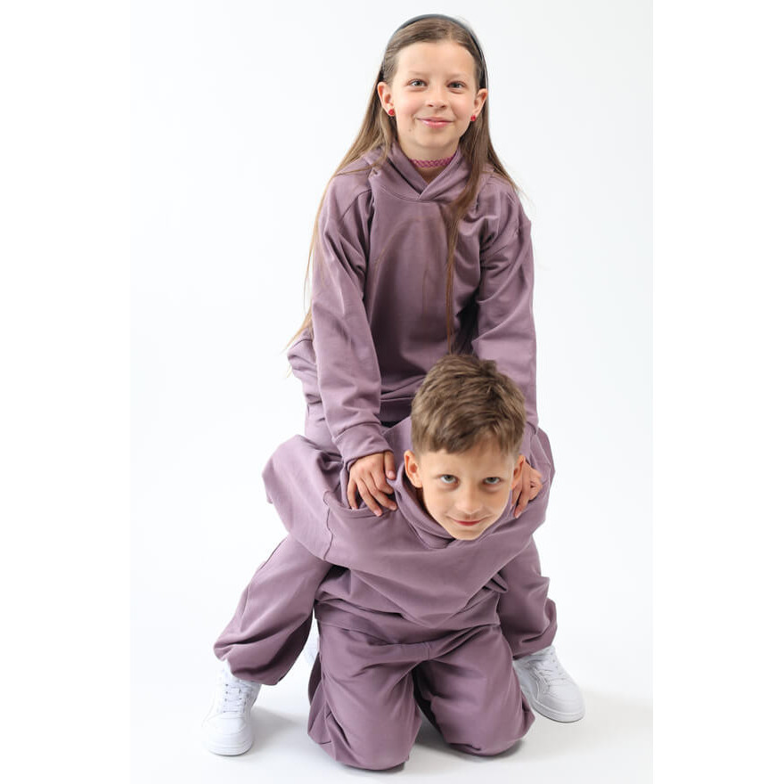 Bluza dresowa MOVE fioletowa NA MESZKU Z UKRYTĄ KIESZENIĄ NA TELEFON