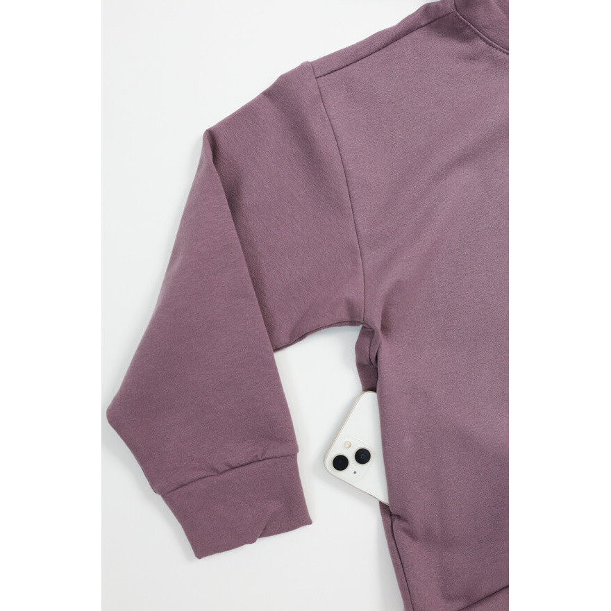 Bluza dresowa MOVE fioletowa NA MESZKU Z UKRYTĄ KIESZENIĄ NA TELEFON