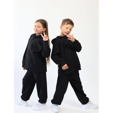 Bluza dresowa MOVE czarna NA MESZKU Z UKRYTĄ KIESZENIĄ NA TELEFON